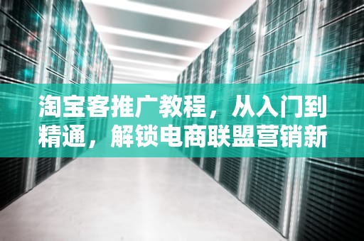 淘宝客推广教程，从入门到精通，解锁电商联盟营销新技能，淘宝客推广步骤