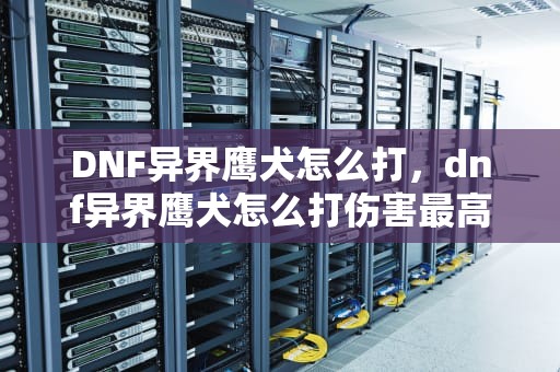 DNF异界鹰犬怎么打，dnf异界鹰犬怎么打伤害最高