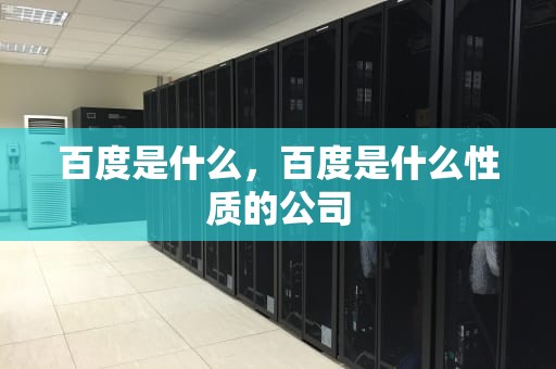 百度是什么，百度是什么性质的公司