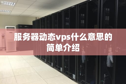 服务器动态vps什么意思的简单介绍