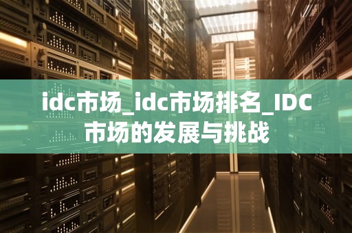 idc市场_idc市场排名_IDC市场的发展与挑战
