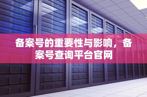 备案号的重要性与影响，备案号查询平台官网