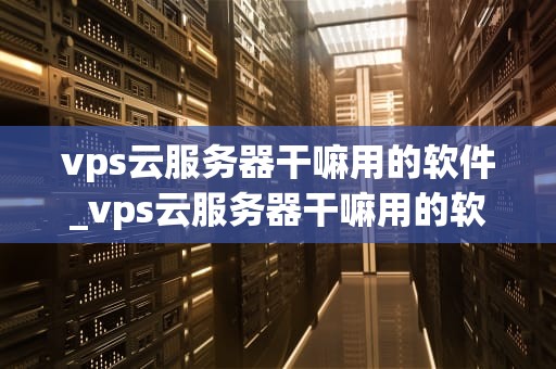 vps云服务器干嘛用的软件_vps云服务器干嘛用的软件啊_VPS云服务器的用途及其相关软件