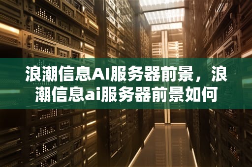 浪潮信息AI服务器前景，浪潮信息ai服务器前景如何