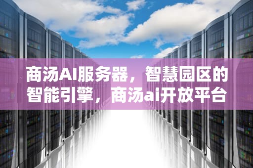 商汤AI服务器，智慧园区的智能引擎，商汤ai开放平台