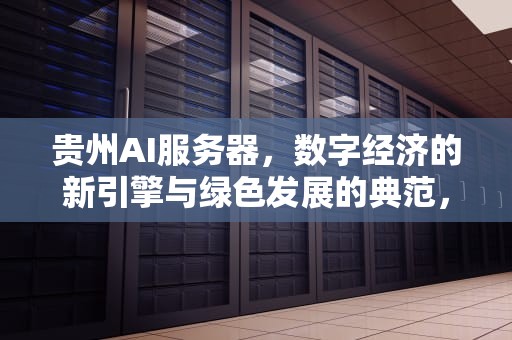 贵州AI服务器，数字经济的新引擎与绿色发展的典范，贵州 服务器