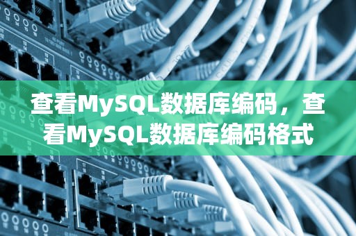 查看MySQL数据库编码，查看MySQL数据库编码格式