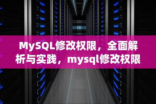 MySQL修改权限，全面解析与实践，mysql修改权限命令