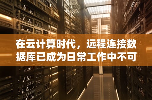 在云计算时代，远程连接数据库已成为日常工作中不可或缺的一部分。特别是在使用阿里云这样的云服务提供商时，掌握如何有效地远程连接MySQL数据库对于开发者和运维人员来说至关重要。，阿里云mysql配置