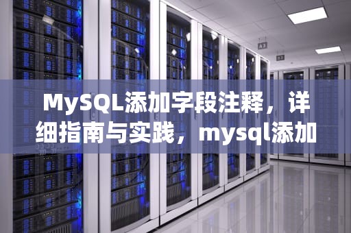 MySQL添加字段注释，详细指南与实践，mysql添加字段注释语句