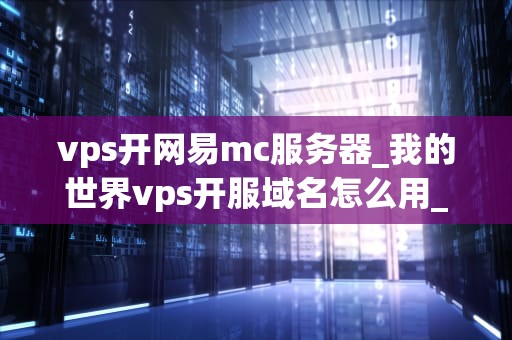 vps开网易mc服务器_我的世界vps开服域名怎么用_使用VPS开网易MC服务器的全面指南
