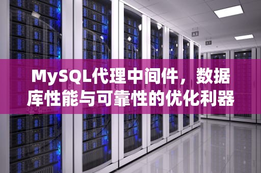 MySQL代理中间件，数据库性能与可靠性的优化利器，mysql代理中间件性能对比