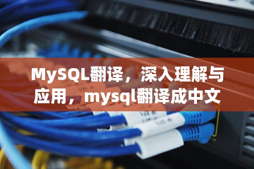 MySQL翻译，深入理解与应用，mysql翻译成中文