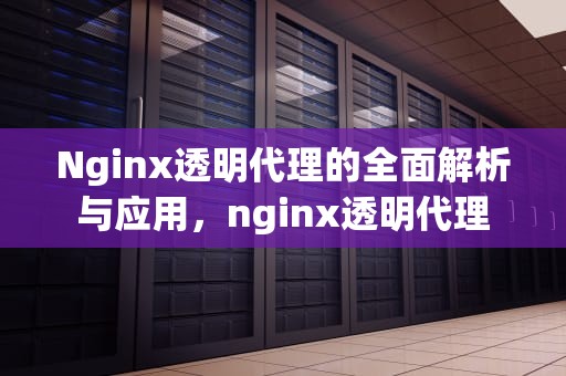 Nginx透明代理的全面解析与应用，nginx透明代理
