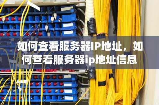 如何查看服务器IP地址，如何查看服务器ip地址信息