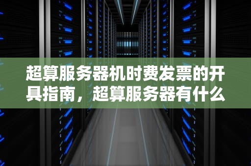 超算服务器机时费发票的开具指南，超算服务器有什么用