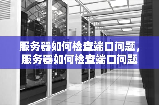 服务器如何检查端口问题，服务器如何检查端口问题