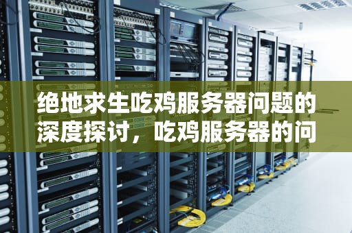 绝地求生吃鸡服务器问题的深度探讨，吃鸡服务器的问题怎么解决