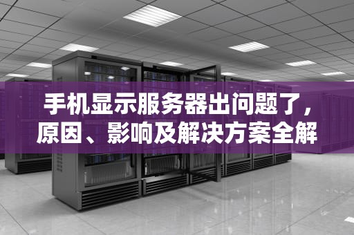 手机显示服务器出问题了，原因、影响及解决方案全解析，手机显示服务器出问题了怎么办