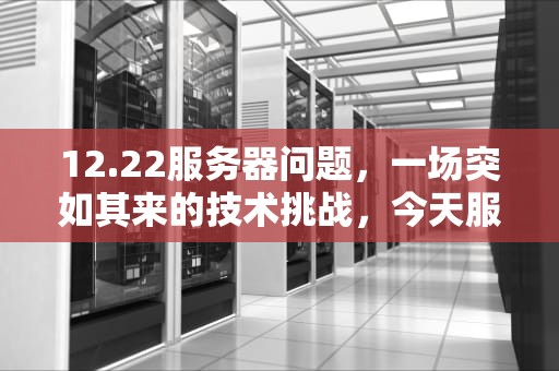12.22服务器问题，一场突如其来的技术挑战，今天服务器出问题了
