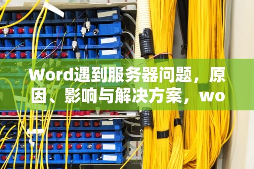 Word遇到服务器问题，原因、影响与解决方案，word遇到服务器问题怎么解决