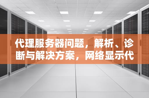 代理服务器问题，解析、诊断与解决方案，网络显示代理服务器问题