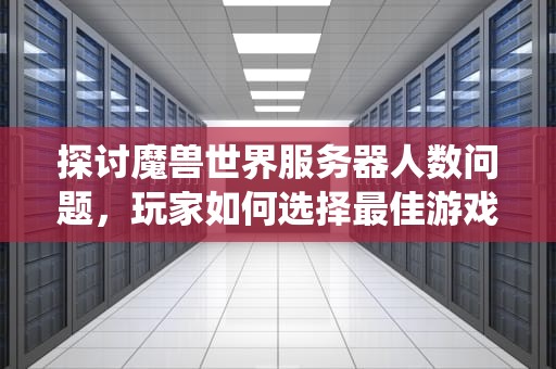 探讨魔兽世界服务器人数问题，玩家如何选择最佳游戏体验，wow服务器人数统计
