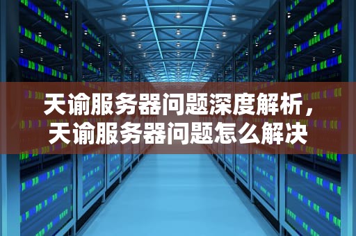 天谕服务器问题深度解析，天谕服务器问题怎么解决
