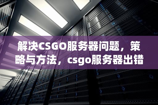 解决CSGO服务器问题，策略与方法，csgo服务器出错