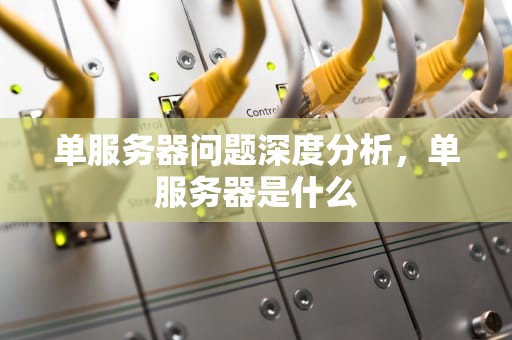 单服务器问题深度分析，单服务器是什么