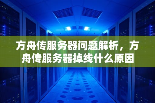 方舟传服务器问题解析，方舟传服务器掉线什么原因
