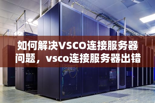 如何解决VSCO连接服务器问题，vsco连接服务器出错