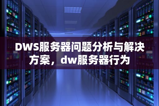 DWS服务器问题分析与解决方案，dw服务器行为