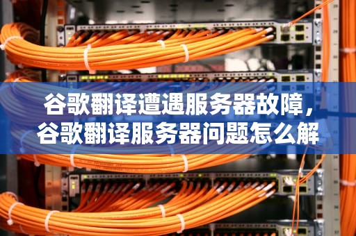 谷歌翻译遭遇服务器故障，谷歌翻译服务器问题怎么解决