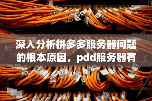 深入分析拼多多服务器问题的根本原因，pdd服务器有点问题