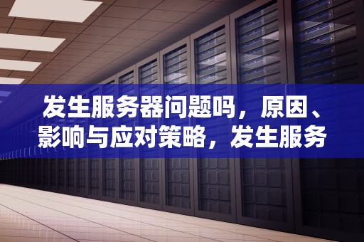 发生服务器问题吗，原因、影响与应对策略，发生服务器问题 无法使用