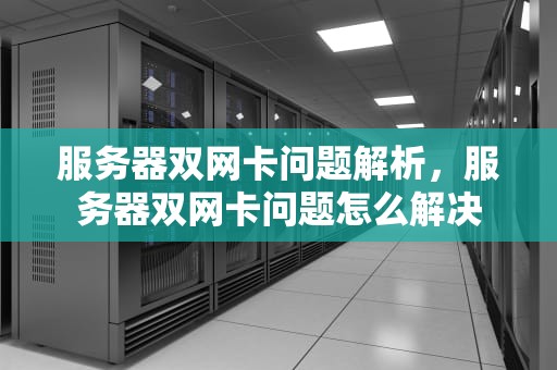 服务器双网卡问题解析，服务器双网卡问题怎么解决