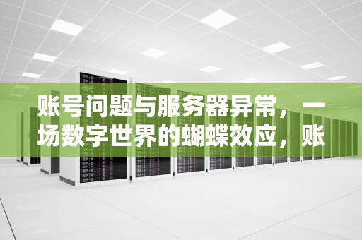 账号问题与服务器异常，一场数字世界的蝴蝶效应，账号问题服务器异常怎么解决
