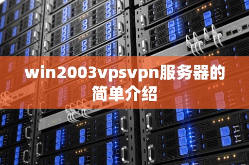 win2003vpsvpn服务器的简单介绍