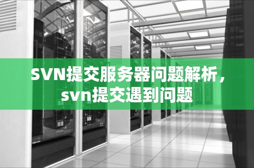 SVN提交服务器问题解析，svn提交遇到问题