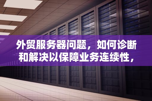 外贸服务器问题，如何诊断和解决以保障业务连续性，外贸服务器有问题怎么办