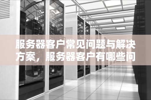服务器客户常见问题与解决方案，服务器客户有哪些问题可以解决