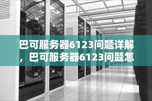 巴可服务器6123问题详解，巴可服务器6123问题怎么解决