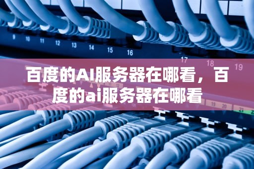 百度的AI服务器在哪看，百度的ai服务器在哪看
