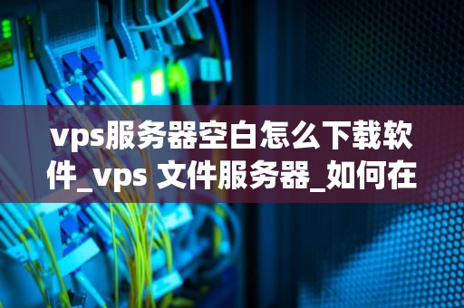vps服务器空白怎么下载软件_vps 文件服务器_如何在VPS服务器上下载和安装软件