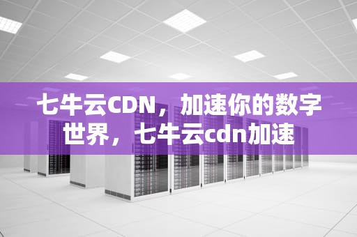 七牛云CDN，加速你的数字世界，七牛云cdn加速