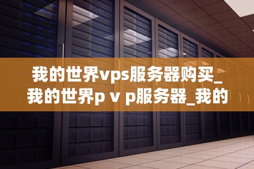 我的世界vps服务器购买_我的世界p v p服务器_我的世界VPS服务器购买指南