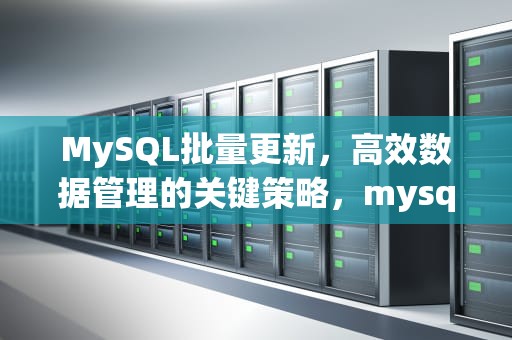 MySQL批量更新，高效数据管理的关键策略，mysql批量更新语句