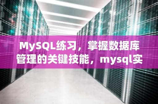 MySQL练习，掌握数据库管理的关键技能，mysql实战教程