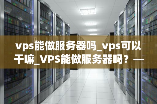 vps能做服务器吗_vps可以干嘛_VPS能做服务器吗？——深入解析虚拟专用服务器的功能与应用